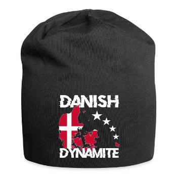 Danemark drapeau danois cadeau de dynamite - Bonnet en jersey - noir - Devant