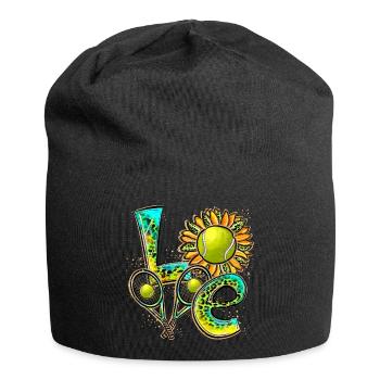 Love Tennis Player - Jersey-Beanie - Schwarz - Vorne