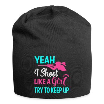 Shooting Girl - Jersey-Beanie - Schwarz - Vorne