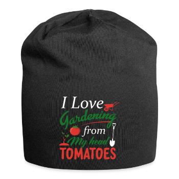 Gardener in the garden Hobby gardener cares for plants - Jersey Beanie - black - Front