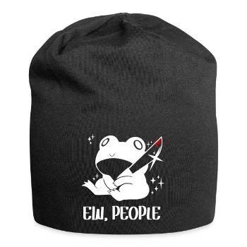 Ew People Frog Lover Cottagecore - Bonnet en jersey - noir - Devant