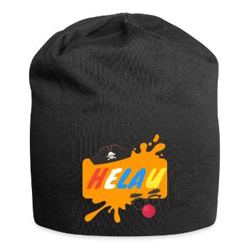 Helau Splash Karnevaldesign - Jersey-Beanie - Schwarz - Vorne