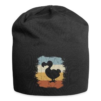 Lässiger Retro Oldschool Vogel Funky Vintage Dodo - Jersey-Beanie - Schwarz - Vorne