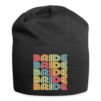 Retro Bride Matching Mariage Couple Fiançailles - Bonnet en jersey - noir - Devant
