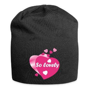 SO LOVELY - Jersey Beanie - black - Front