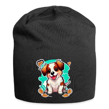 Chien mignon: coup de foudre - Bonnet en jersey - noir - Devant