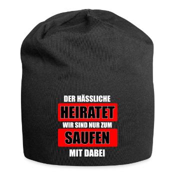 DER HÄSSLICHE HEIRATET - Jersey-Beanie - Schwarz - Vorne