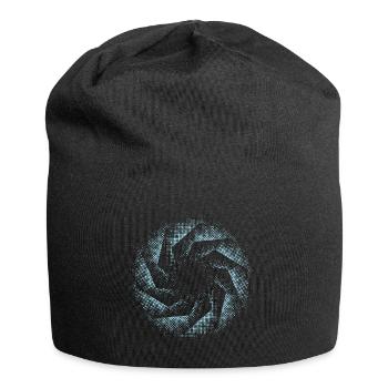 dotted shape gyroscopic polygon pinwheel gear - Jersey Beanie - black - Front
