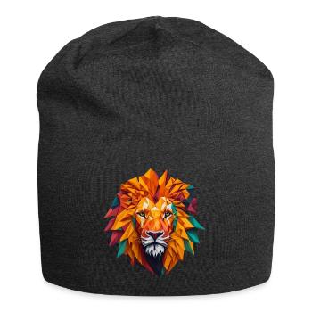 Lion's head - Jersey Beanie - charcoal grey - Front