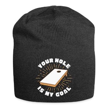 Your Hole Is My Goal Baggo Cornhole - Jersey-Beanie - Anthrazit - Vorne