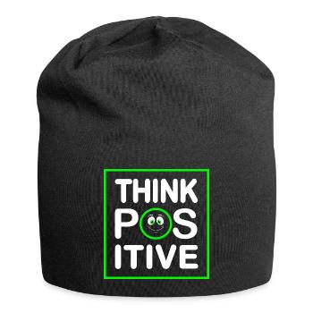Think Positive - Jersey-Beanie - Schwarz - Vorne