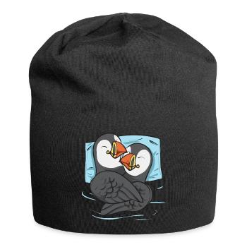 puffin puffin auke birds Lunde - Jersey Beanie - black - Front