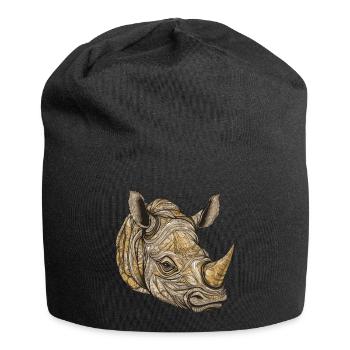 Nashorn Portrait - Jersey-Beanie - Schwarz - Vorne