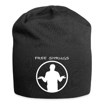 Free shrug of the shoulders | funny sayings, fun - Jersey Beanie - black - Front