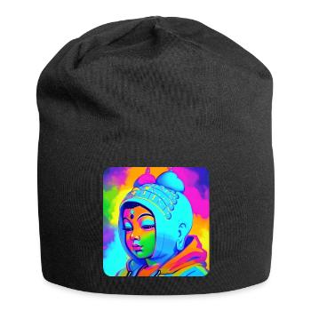Cute Buddha Head - Jersey Beanie - black - Front