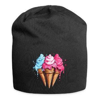 Crème glacée Crème glacée Été - Bonnet en jersey - noir - Devant