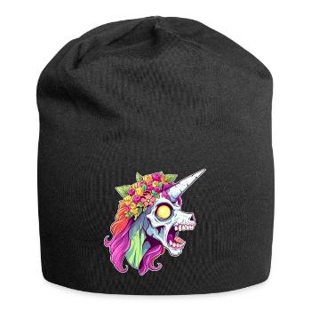 Zombicorn Zombie Unicorn Halloween - Jersey-Beanie - Schwarz - Vorne