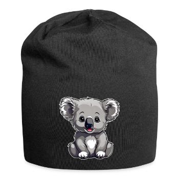 Ours Koala mignon - Bonnet en jersey - noir - Devant