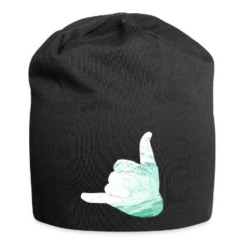 salut surfeur shaka - Bonnet en jersey - noir - Devant