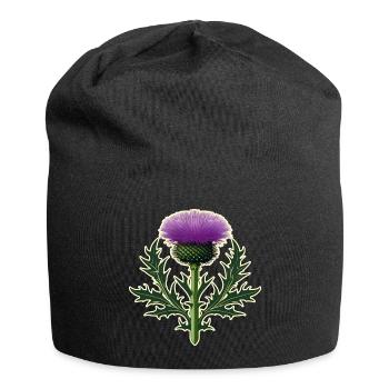 Wunderschöne Distel alls Wappen I - Jersey-Beanie - Schwarz - Vorne