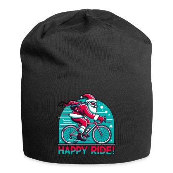 Happy Ride Chrsitmas St. Nicholas on the road bike - Jersey Beanie - black - Front