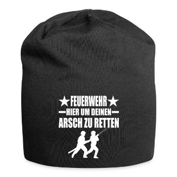 Feuerwehr - Jersey-Beanie - Schwarz - Vorne
