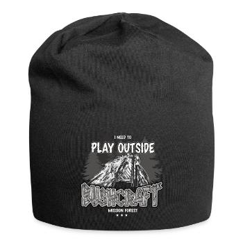 Bushcraft I need to play outside Outdoor Shelter - Jersey Beanie - black - Front