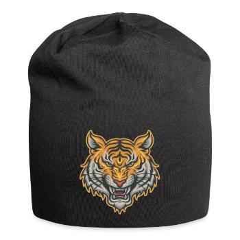 Tête de tigre - Bonnet en jersey - noir - Devant