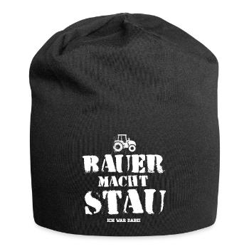 Bauer macht Stau - Ich war dabei! - Jersey-Beanie - Schwarz - Vorne