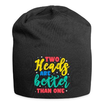 Two heads are better than one - Jersey Beanie - black - Front