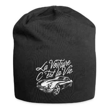 La voiture c'est la vie humour anniversaire - Bonnet en jersey - noir - Devant