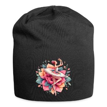 Balletttänzerin mit Tutu - Jersey-Beanie - Schwarz - Vorne