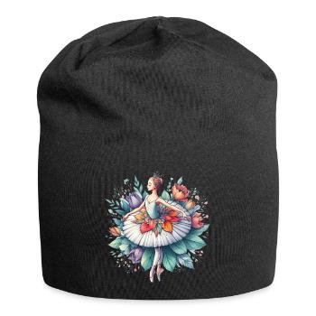 Ballet dancer with tutu - Jersey Beanie - black - Front