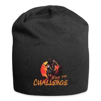 Cadeau de coucher de soleil moto tout-terrain motocross - Bonnet en jersey - noir - Devant