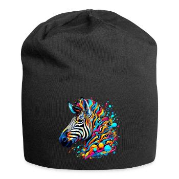 Zebra - Jersey-Beanie - Schwarz - Vorne