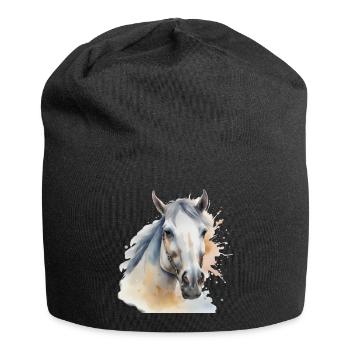 Horse Head Horse Horse Horse Horse Stallion - Jersey Beanie - black - Front