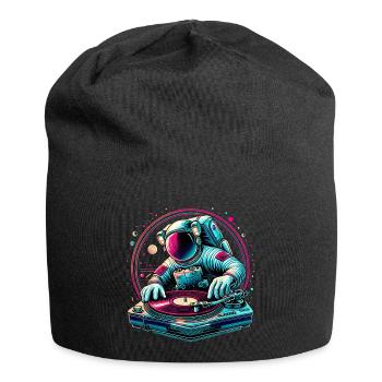 Astronaut DJ Planets DJing im Weltraum - Jersey-Beanie - Schwarz - Vorne
