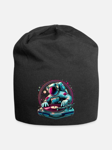 Astronaute DJ Planets DJing dans l’espace - Bonnet en jersey - noir