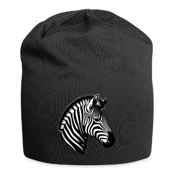 Zebra - Jersey-Beanie - Schwarz - Vorne