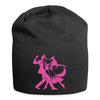 Conception de danse cool avec un couple de danse élégant - Bonnet en jersey - noir - Devant