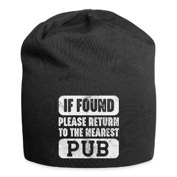 if found please return to the nearest pub Design - Jersey-Beanie - Schwarz - Vorne