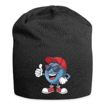 Blaubeere - Jersey-Beanie - Schwarz - Vorne