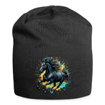 Horse - Jersey Beanie - black - Front