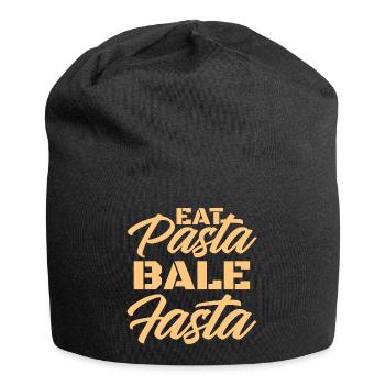 eat pasta bale pasta Design for a fan of pasta - Jersey Beanie - black - Front