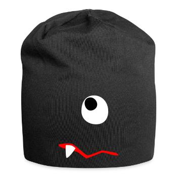 Monster Halloween traurig Comic Zombie Zahn Zyklop - Jersey-Beanie - Schwarz - Vorne