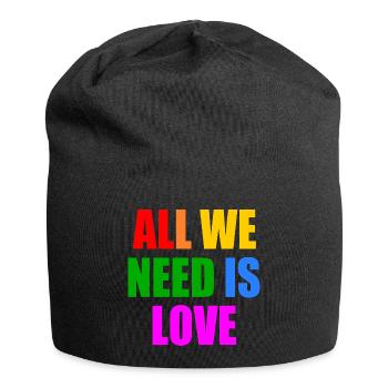 all we need is love - Jersey Beanie - black - Front