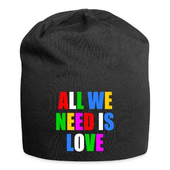 all we need is love - Bonnet en jersey - noir - Devant
