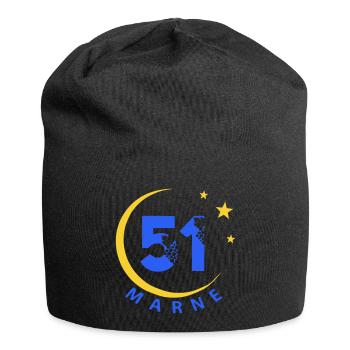 51 - Jersey Beanie - black - Front