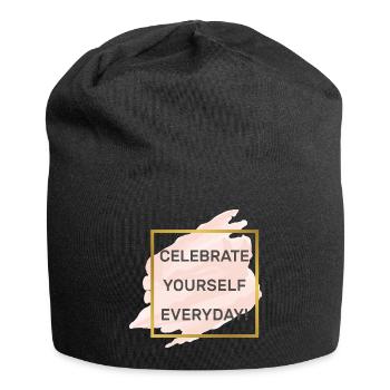 Selbstbewußtsein Motivation Selbstvertrauen Liebe - Jersey-Beanie - Schwarz - Vorne