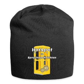 Hotspot for voice messages, yellow phone booth - Jersey Beanie - black - Front